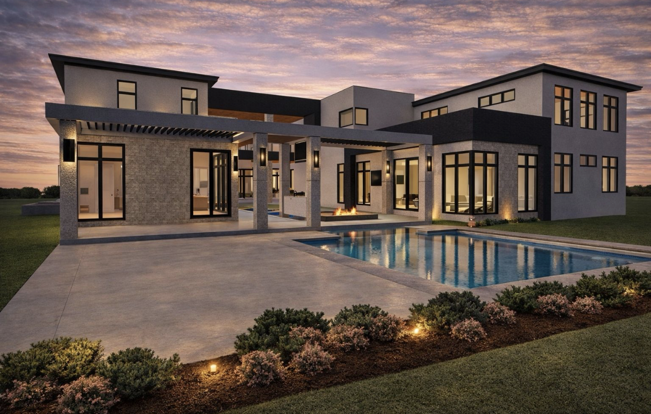 Courtyard and pool area